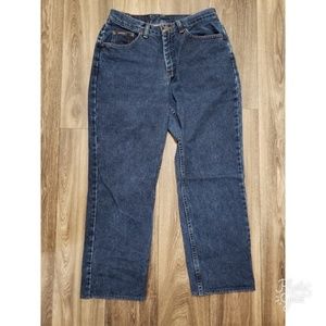 VINTAGE! 90s RIDERS DARK WASH STRAIGHT MOM JEAN